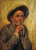 Man with Cane painting