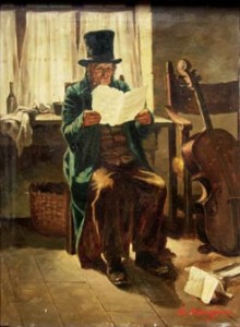 Old Musician with Cello painting