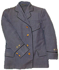 Postal carrier uniform by Penn Garment Company, in use by United States Postal Service 1906–1956. Read more information about it here. Photograph courtesy Smithsonian Institute, National Postal Museum, used with permission.
